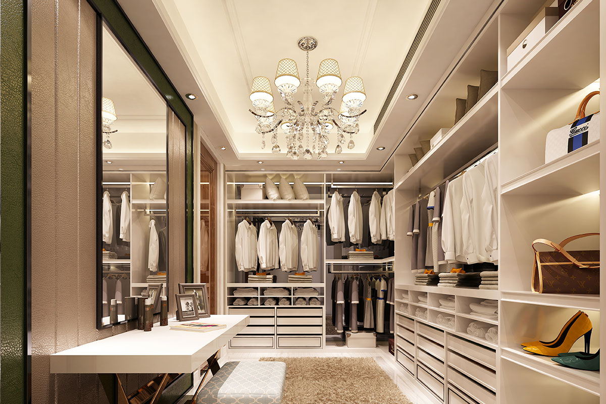 簡歐風格衣帽間